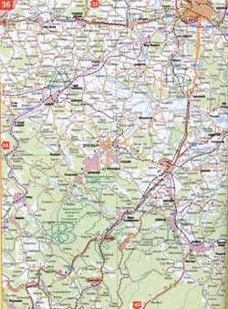 Карта автомобільних доріг Львівської області